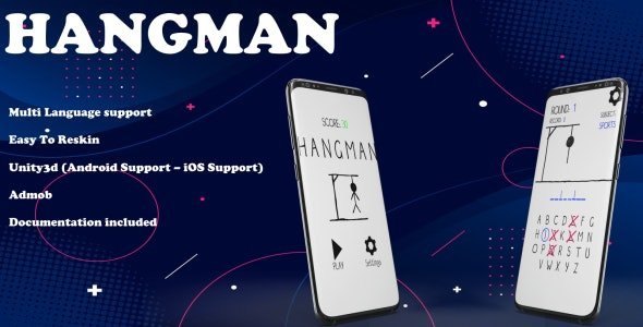 Hangman (Unity Game+Admob+iOS+Android) | Games