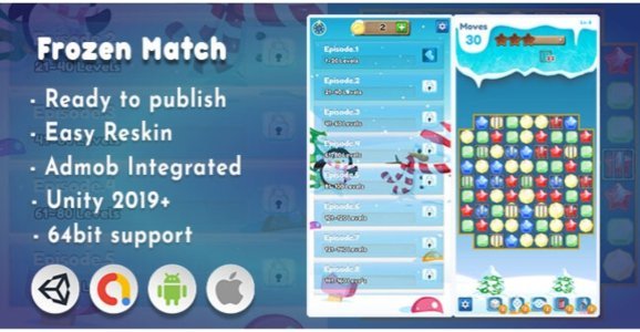 Frozen Match 3 Game in Unity 2020 LTS