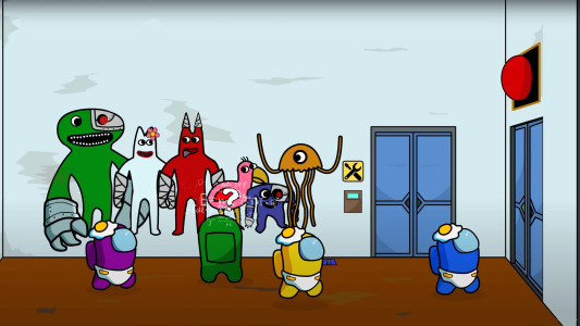 Imposter in Garten: 100 Doors