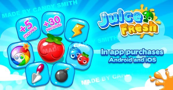 Juice Fresh Match 3 Complete Project + EDITOR