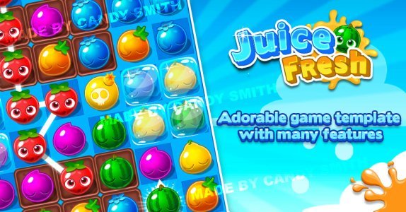 Juice Fresh Match 3 Complete Project + EDITOR