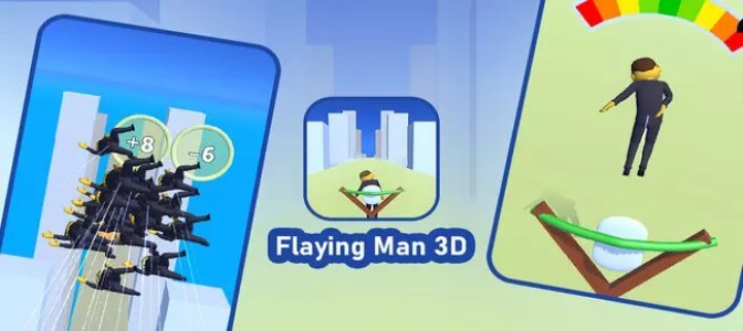 Flying man 3D