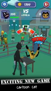Slap Cartoon Cat Champ
