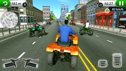 ATV City Traffic Racing Games