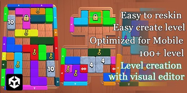 Color Block Jam 3D Unity- Wood Block