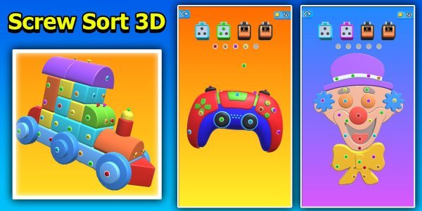 Screw Sort 3D Puzzle Game Unity Source Code